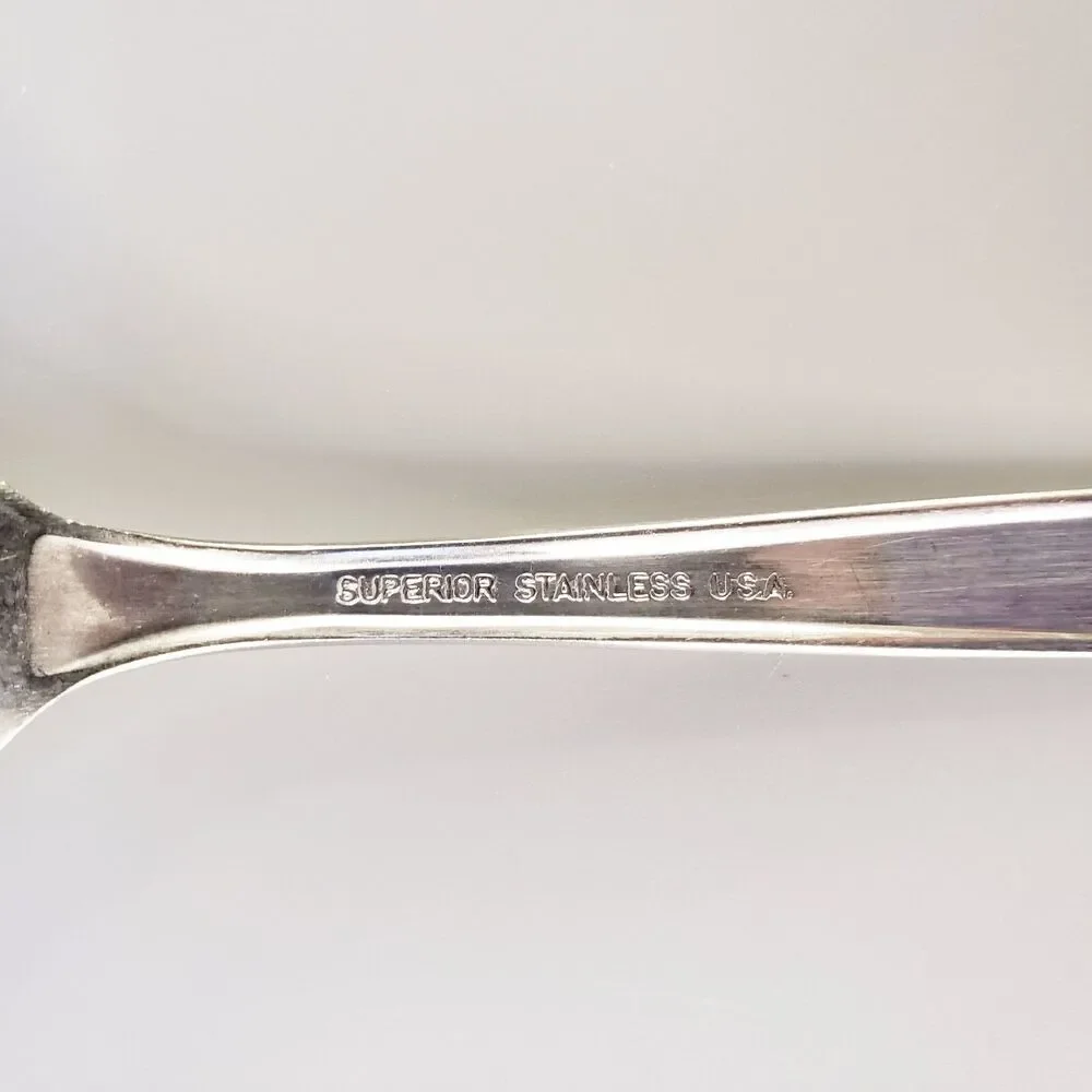 Superior Night Sky Teaspoon Replacement Atomic Star Burst Stainless USA VTG
